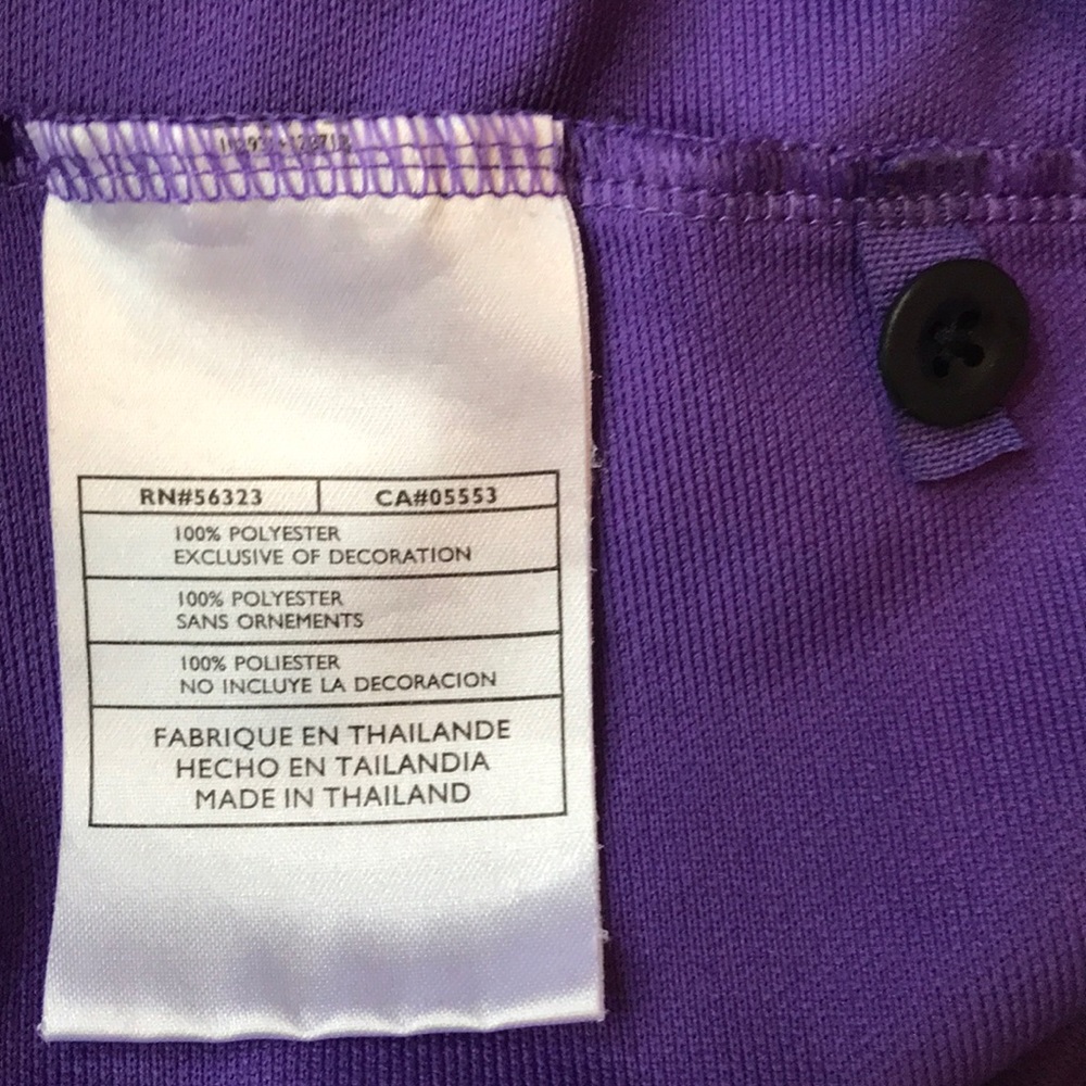 NikeGolf Purple FITDRY Golf Shirt - Picture 4 of 6
